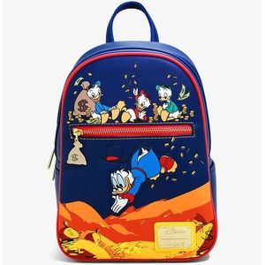 NWT Disney DuckTales Gold Coins Loungefly Mini Backpack
